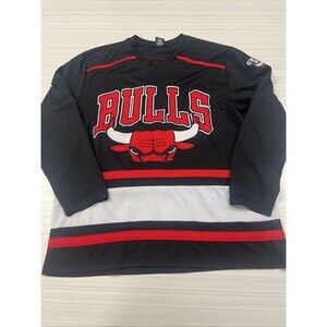 NBA Embroidered Chicago Bulls Basketball Jersey  long sleeve size large